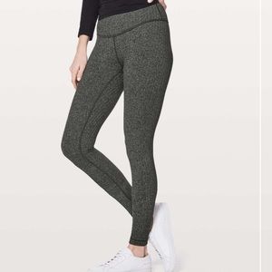 Lululemon Wunder Under Low Rise Tight 
Heathered Herringbone Heathered Blk 8